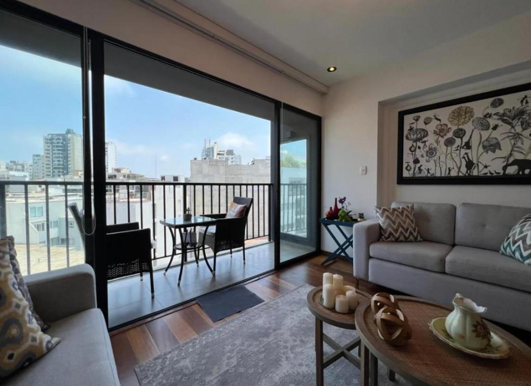 Exclusivo Y Moderno Depa En Miraflores Vista Al Mar Y A La Ciudad Amoblado Apartments Lima Kültér fotó