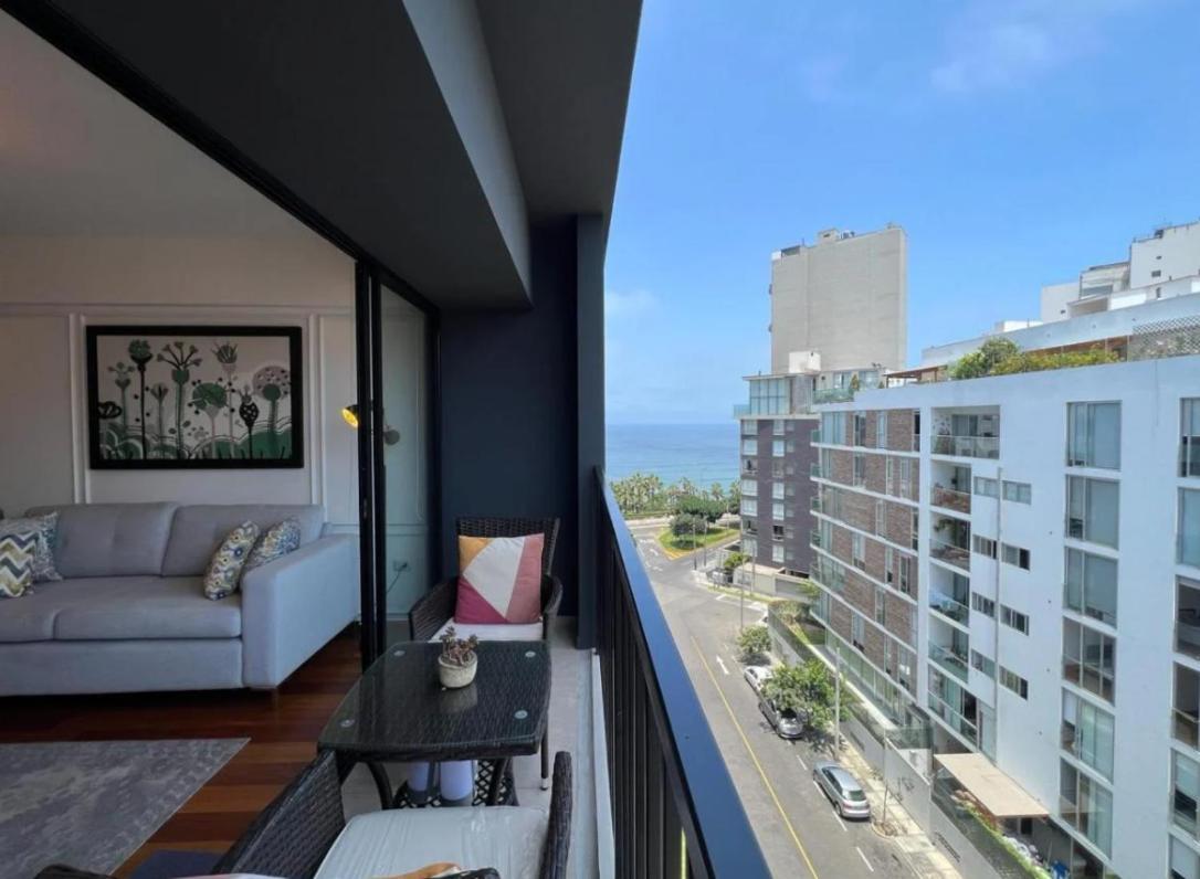 Exclusivo Y Moderno Depa En Miraflores Vista Al Mar Y A La Ciudad Amoblado Apartments Lima Kültér fotó