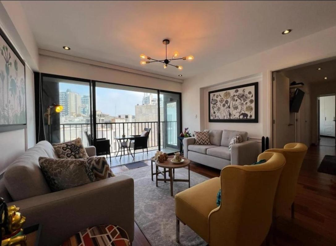 Exclusivo Y Moderno Depa En Miraflores Vista Al Mar Y A La Ciudad Amoblado Apartments Lima Kültér fotó